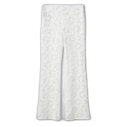 Stilige hvite bomullsblandede bukser