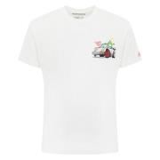 Krokodille Print T-skjorte Hvit