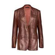 Iridescent Blazer med Glitterdetaljer