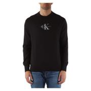 Bomull Crewneck Brodert Logo Genser