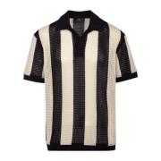 Stripet Bomull Pique T-Skjorte
