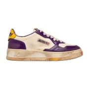 Vintage Blanc Violet Skinn Sneakers