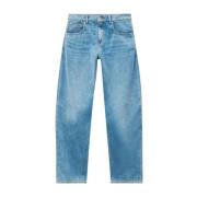 Blå Denim Wide Leg Jeans