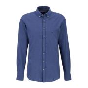 Premium Flanellskjorte med Button-Down Krage
