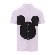 Disney Print Hvit Bomullsskjorte