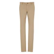 Beige Bomull Slim Fit Bukser