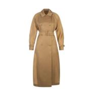 Brun Skinn Trenchcoat