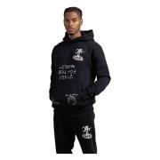 Svart Chalk Hoodie Herre