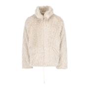 Shearling Hettejakke Hvit