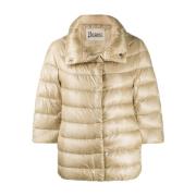 Beige Casual Dunjakke Kvinner