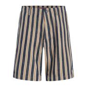 Avslappet passform Stripete Bermuda Shorts