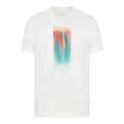 Off White T-Shirt med Logo Print