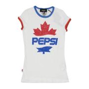 Hvit Ss22 T-skjorte med Pepsi Print