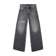 Sorte Wide Leg Hamp Denim Jeans