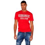 Ceresio9 - Rojo, L - Bomull T-skjorte i rød med Ceresio-logo