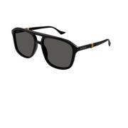 Aviator Solbriller Svart Acetat Trendy