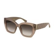 Brune skilpadde solbriller med brune linser
