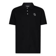 Sort Slim-Fit Poloskjorte med Logo