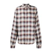 Plaid Button-Front Linen Shirt