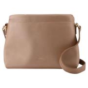 Leather shoulder-bags