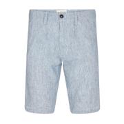 Marineblå Regular Fit Linblanding Shorts