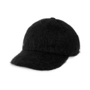 Svart Mohair Baseball Hat