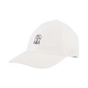 Hvit Brodert Baseballcap