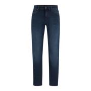 Slim Fit Regular Rise Blå Denim Jeans