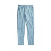 Elastisk Midje Prepster Chambray Bukser