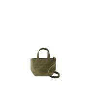 Khaki Bomull Mini Shopper Bag