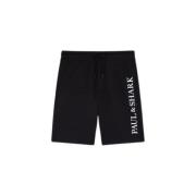 Svart Bomull Regular Fit Shorts