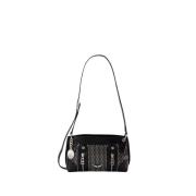 Svart Skinn Crossbody-veske