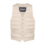 Quilted Lightweight Sleeveless Jacket Beige