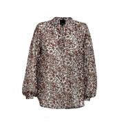 Blomstrete Bluse - Muskat