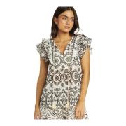 Blomsterbrodert bluse