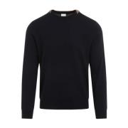 Mørk Marineblå Crew Neck Sweater