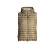 Khaki Vest med Feminin Bakglidelås - Raffinert Sporty Stil