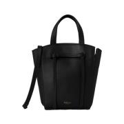 Mini Clovelly Tote, Svart Classic Grain