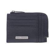 Document holder in black tumbled leather