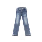 Slim Fit Solid Farge Jeans Kvinner