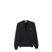 Svart Fox Head Patch Cardigan Sweater