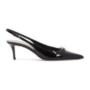 Svart Sling Back Vlogo Pumps