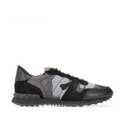 Sorte Sneakers med Logoapplikasjon