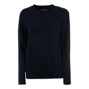 Svart Cashmere Crew Neck Sweater