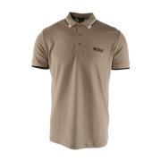 Brun Polo Skjorte Regular Fit Stretch