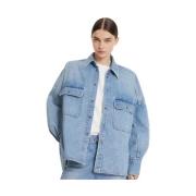 Oversized Denim Jacket Light Blue