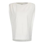 Boxy Ivory Draped Top