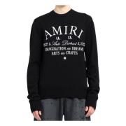 Sort Arts District Crewneck Genser