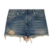 Vintage effekt denim shorts