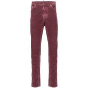 Slim Fit Corduroy Bukser Aubergine